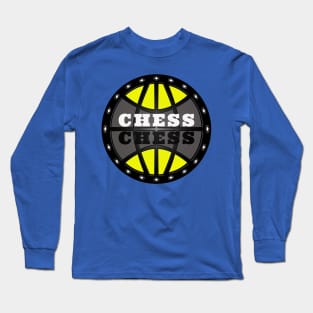 Chess Logo in Black, White and Yellow Long Sleeve T-Shirt